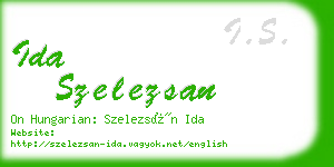 ida szelezsan business card